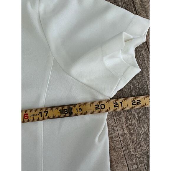 Nike Golf Dri-Fit Women's White Short Sleeves Button Up Polo Shirt Size Large - Picture 5 of 5
